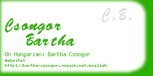 csongor bartha business card